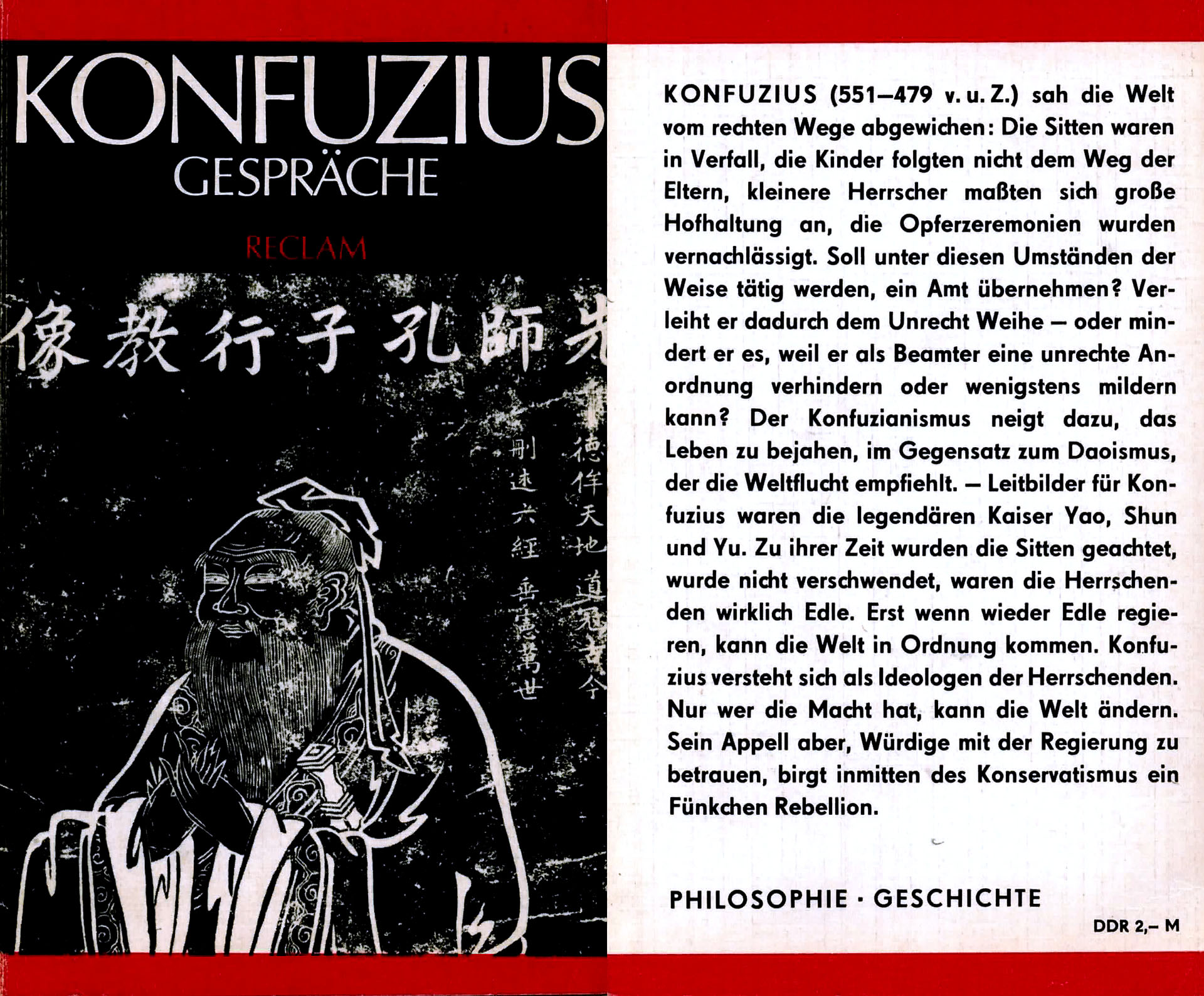Konfuzius Gespräche - Überetzer und Herausgeber: Moritz, Ralf